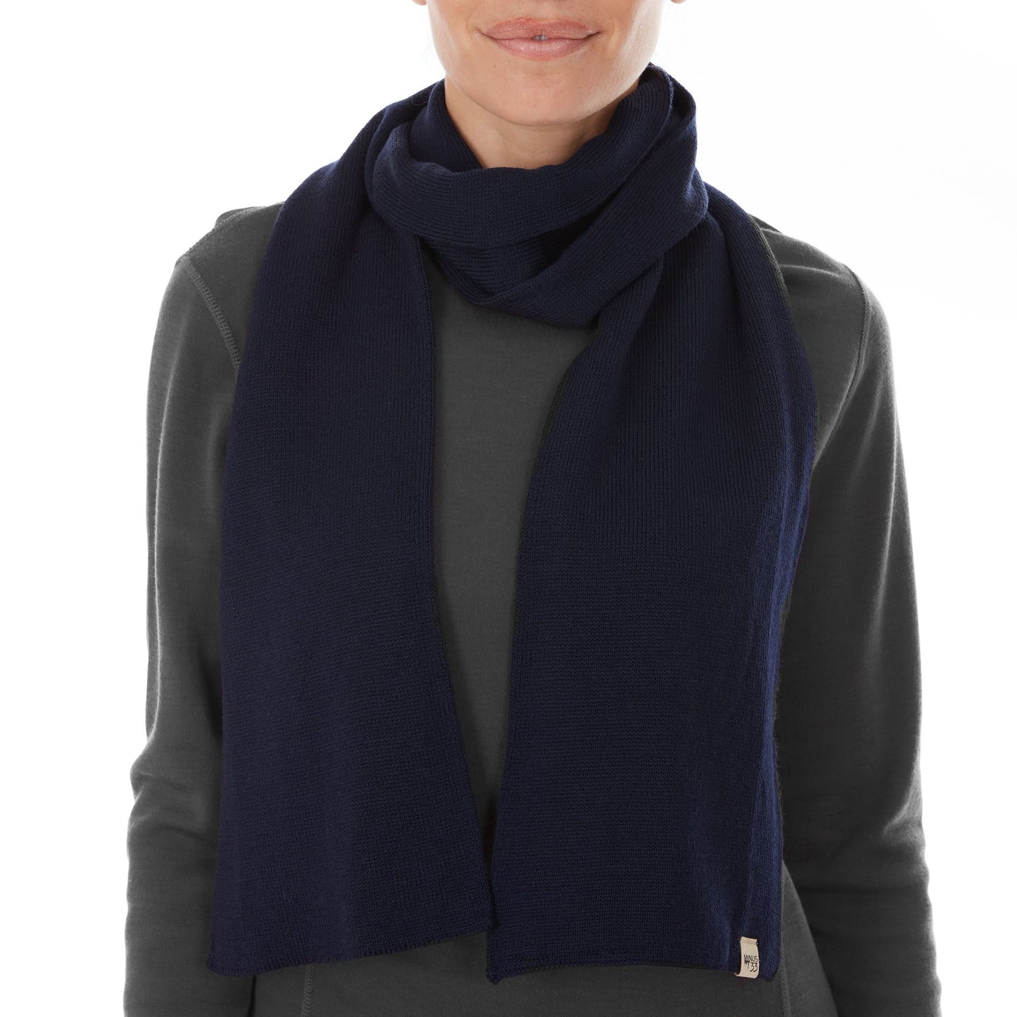 100% Merino Wool Knit Scarf - Midweight