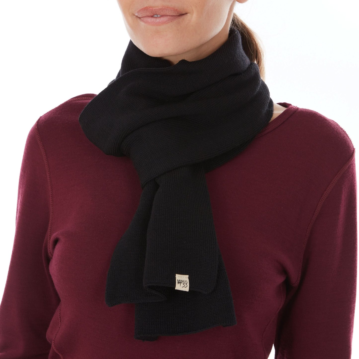 100% Merino Wool Knit Scarf - Midweight