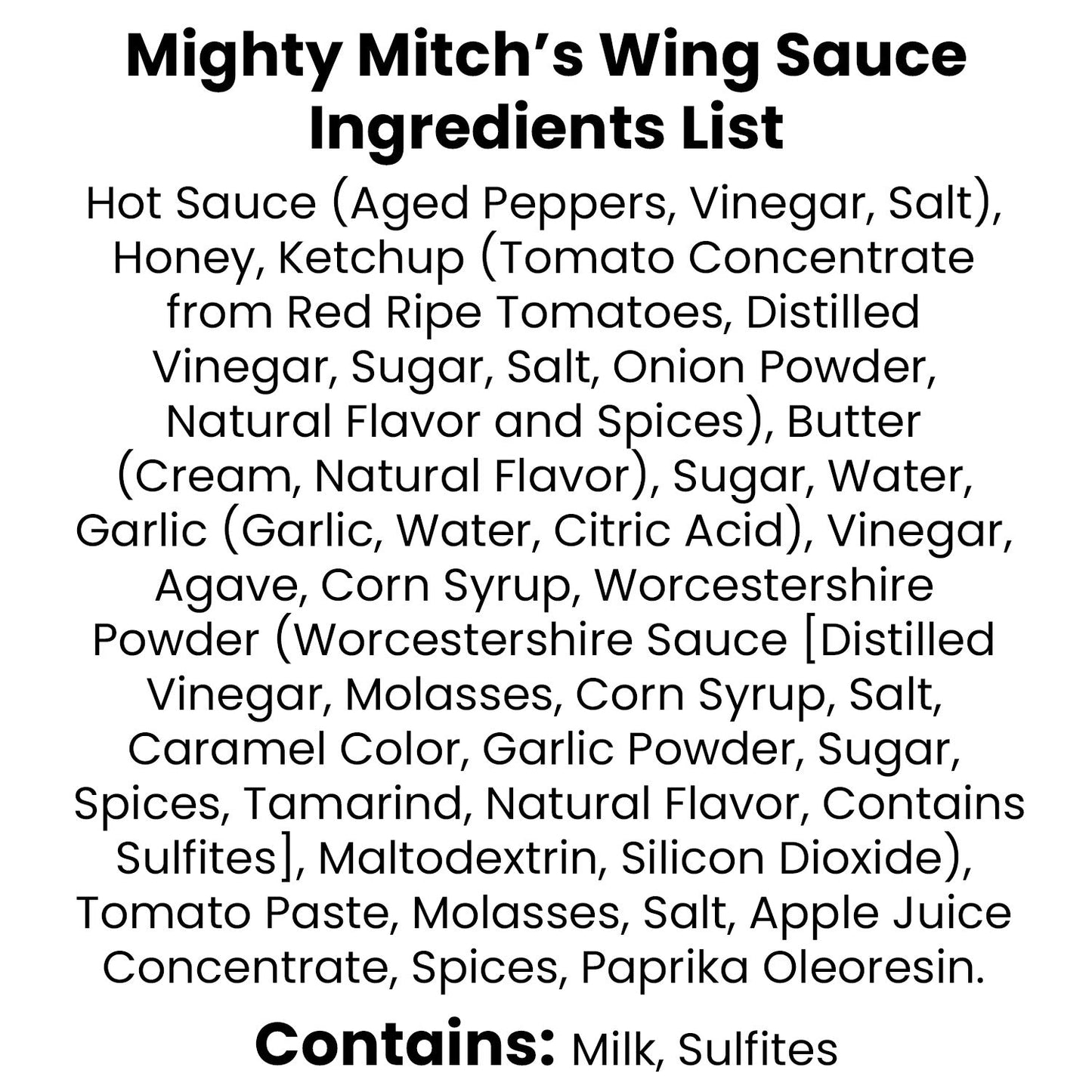 Bobby T's Mighty Mitch’s Wing Sauce