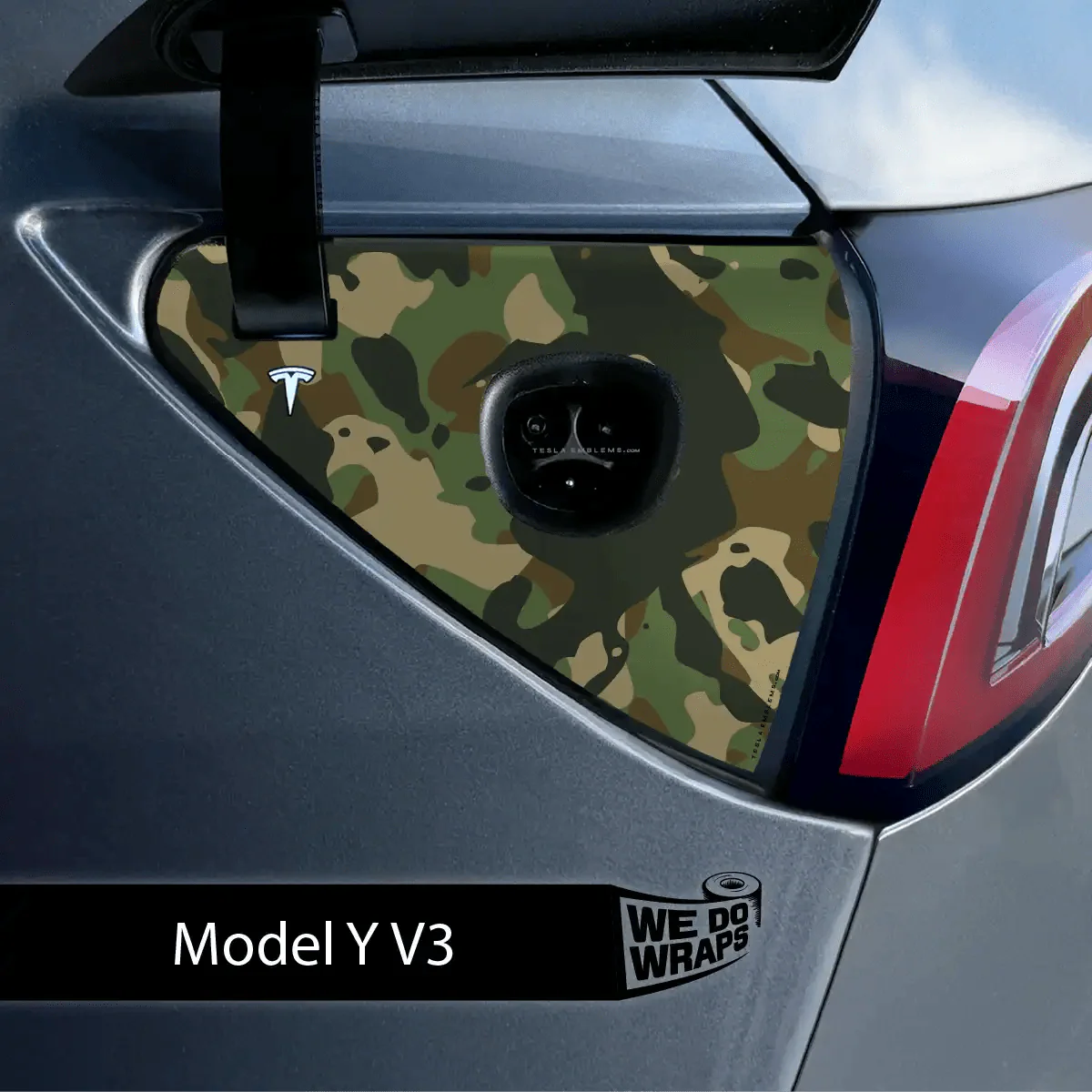 Camo Tesla Charge Port Wrap | Model Y