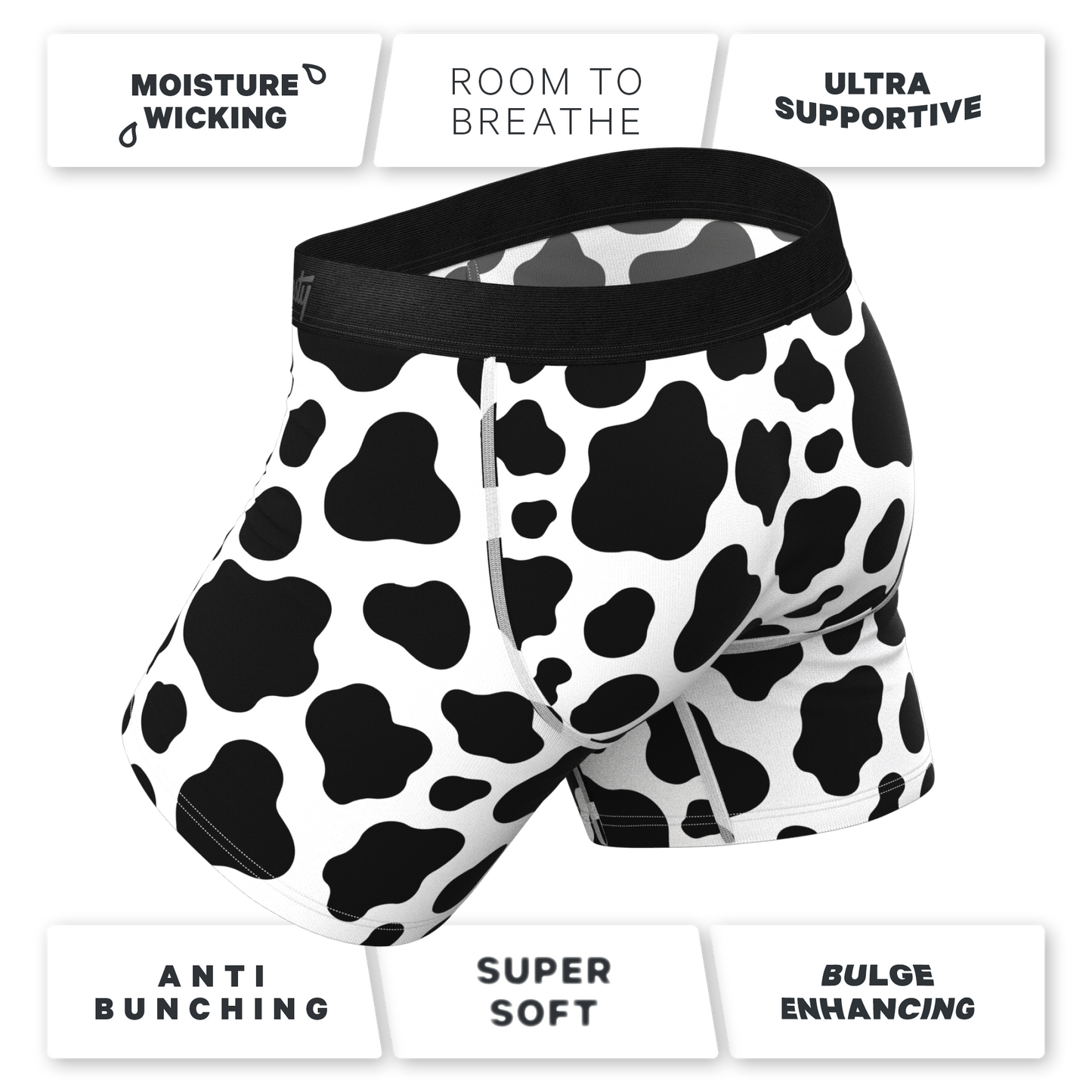 The Milk Me | Cow Print Ball Hammock® Pouch Underwear