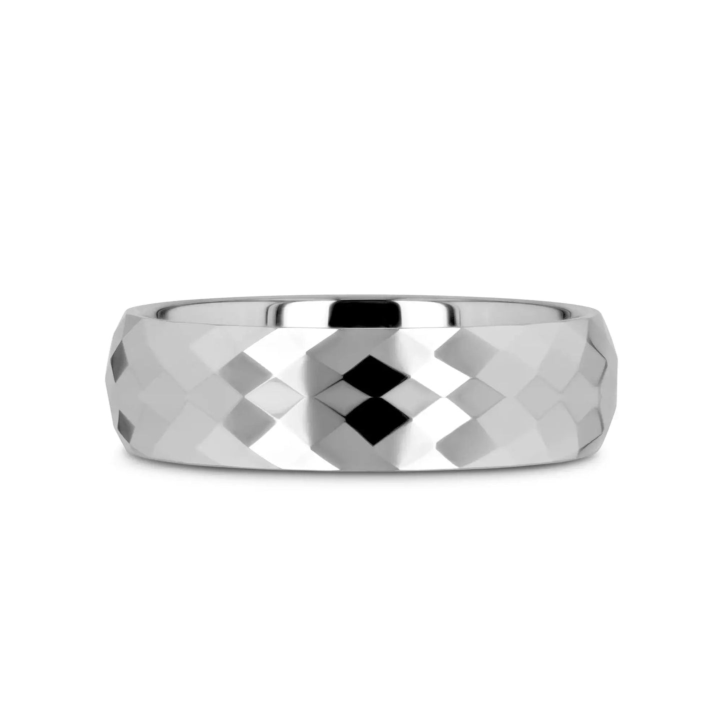 MILLENNIUM Tungsten Wedding Band with 288 Diamond Facets - 2mm - 10mm