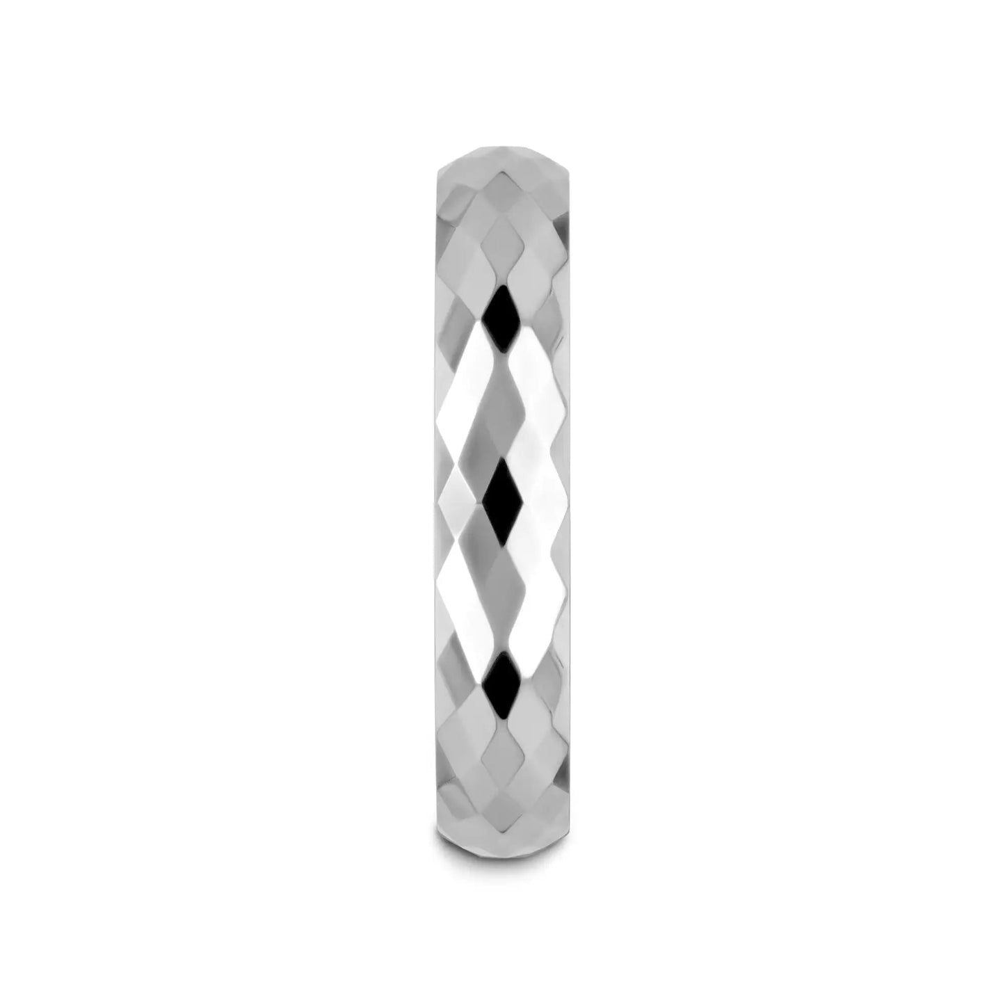 MILLENNIUM Tungsten Wedding Band with 288 Diamond Facets - 2mm - 10mm