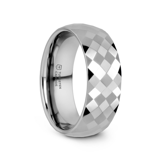 MILLENNIUM Tungsten Wedding Band with 288 Diamond Facets - 2mm - 10mm