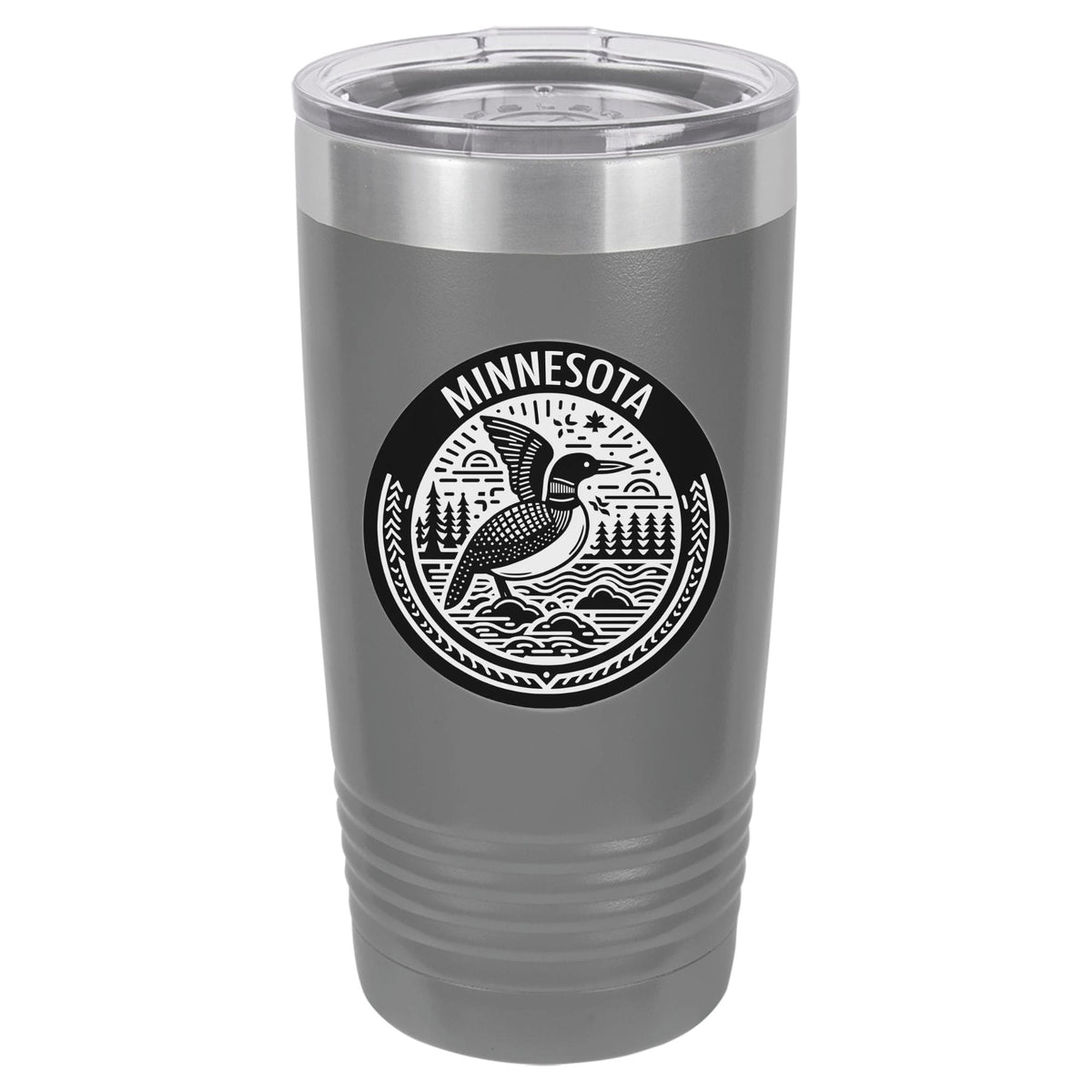 Minnesota Loon Black Circle | Polar Camel Tumbler