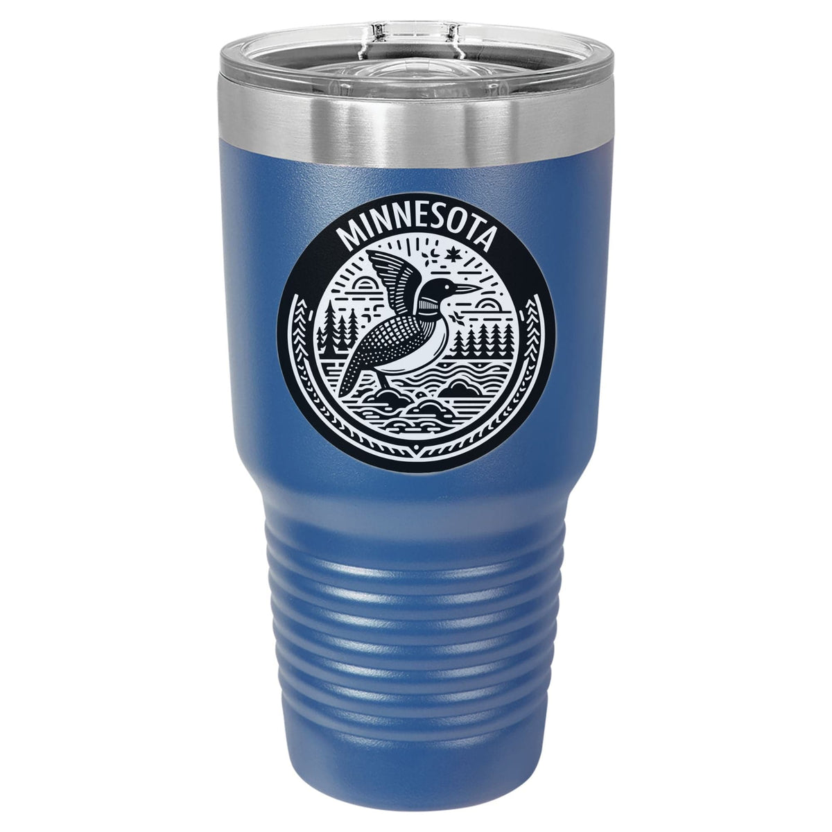 Minnesota Loon Black Circle | Polar Camel Tumbler