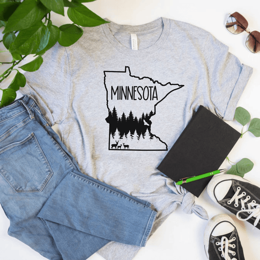 Minnesota Trees Design T-Shirt