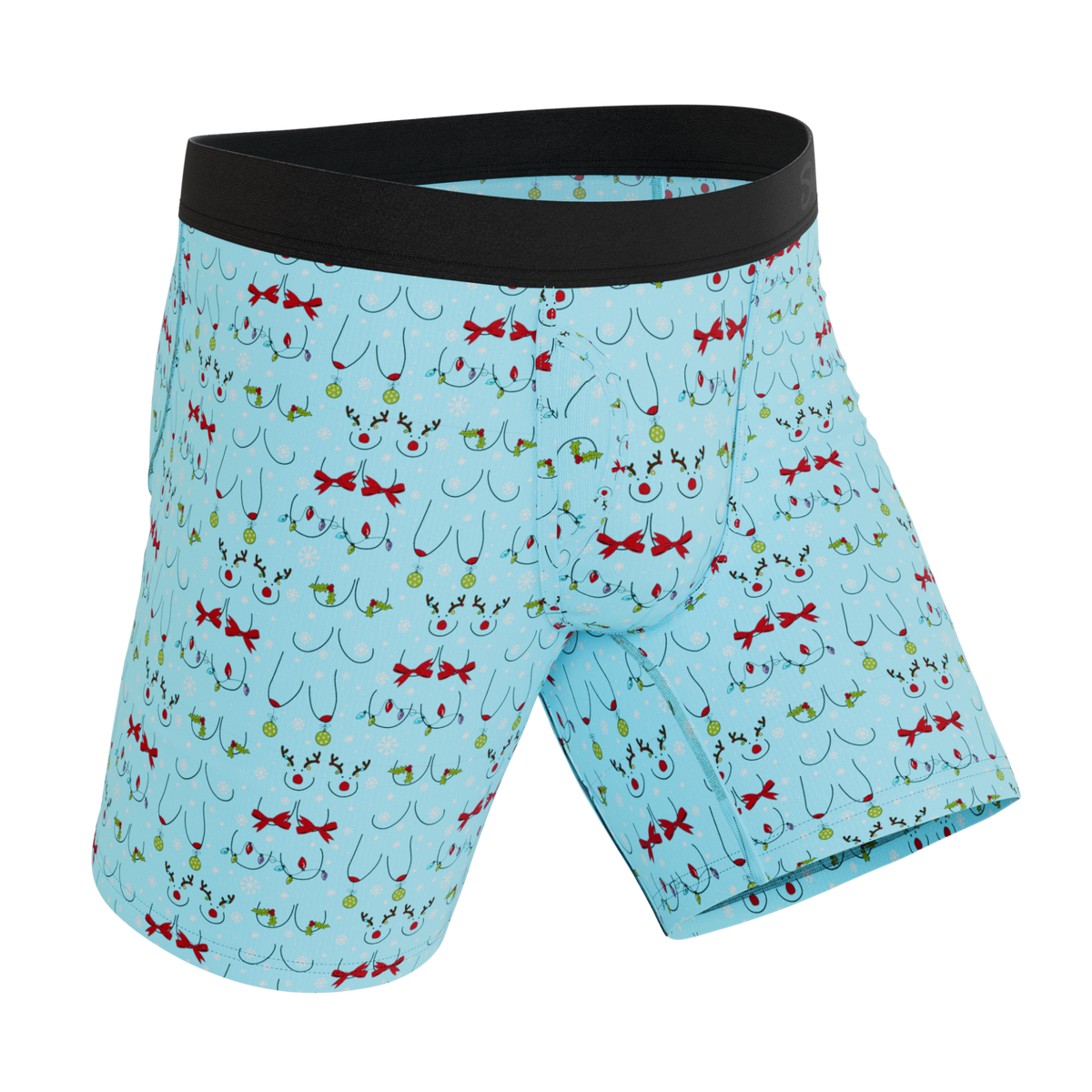 The Mistletits | Christmas Bust Ball Hammock® Boxer - Long Leg