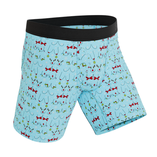 The Mistletits | Christmas Bust Ball Hammock® Boxer - Long Leg