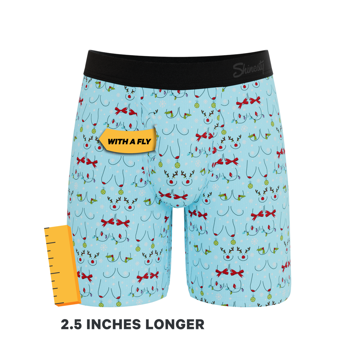 The Mistletits | Christmas Bust Ball Hammock® Boxer - Long Leg
