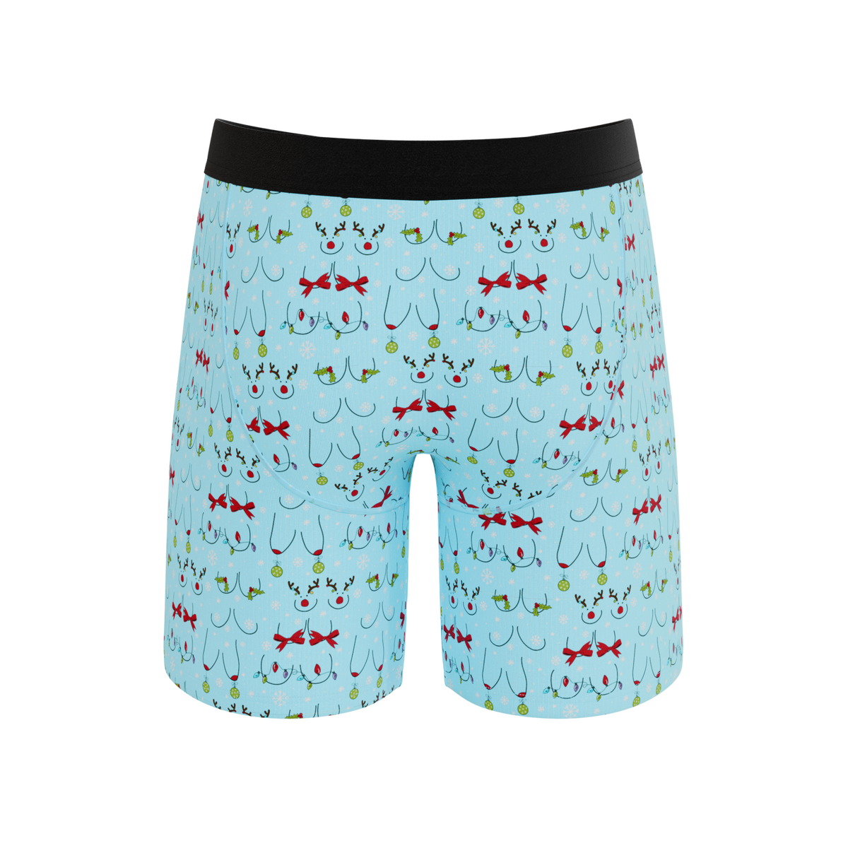The Mistletits | Christmas Bust Ball Hammock® Boxer - Long Leg