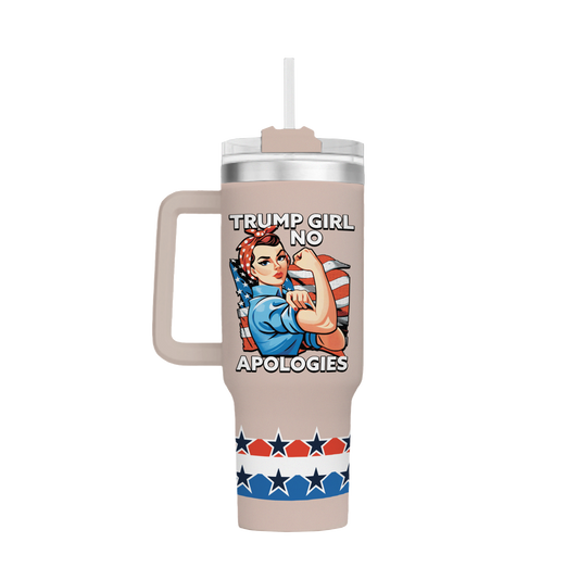 Trump Girl No Apologies Rosie - 40oz Tumbler - 2623