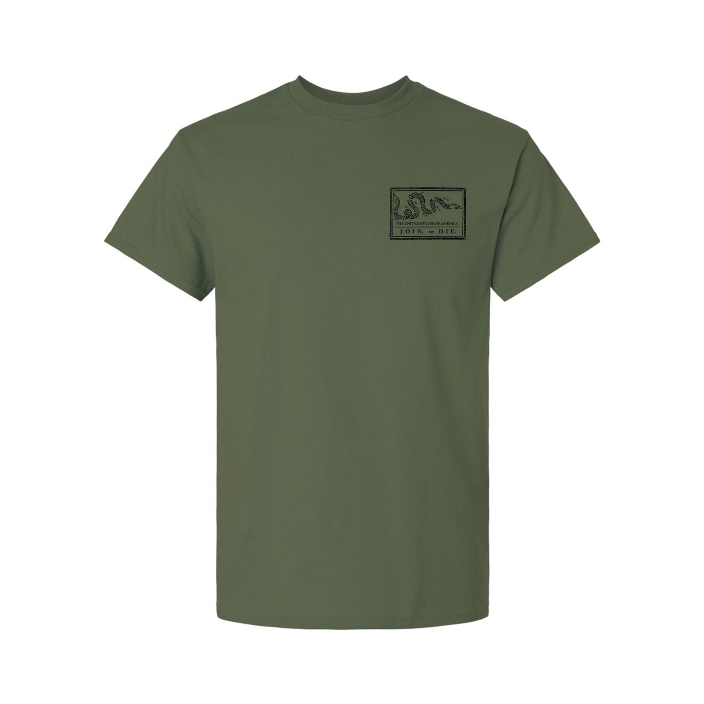 Join or Die T-Shirt - Ben Franklin Woodcut