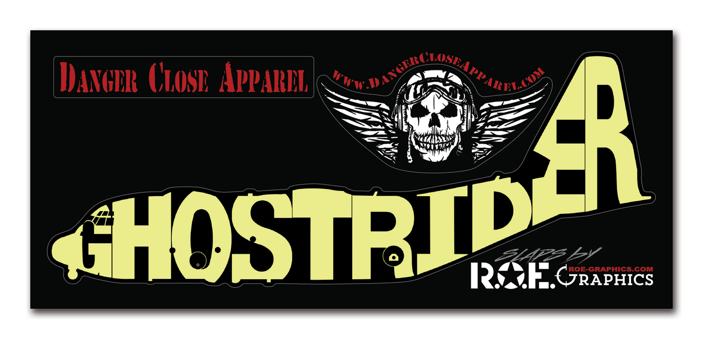AC-130J Ghostrider Word Slap - Decal