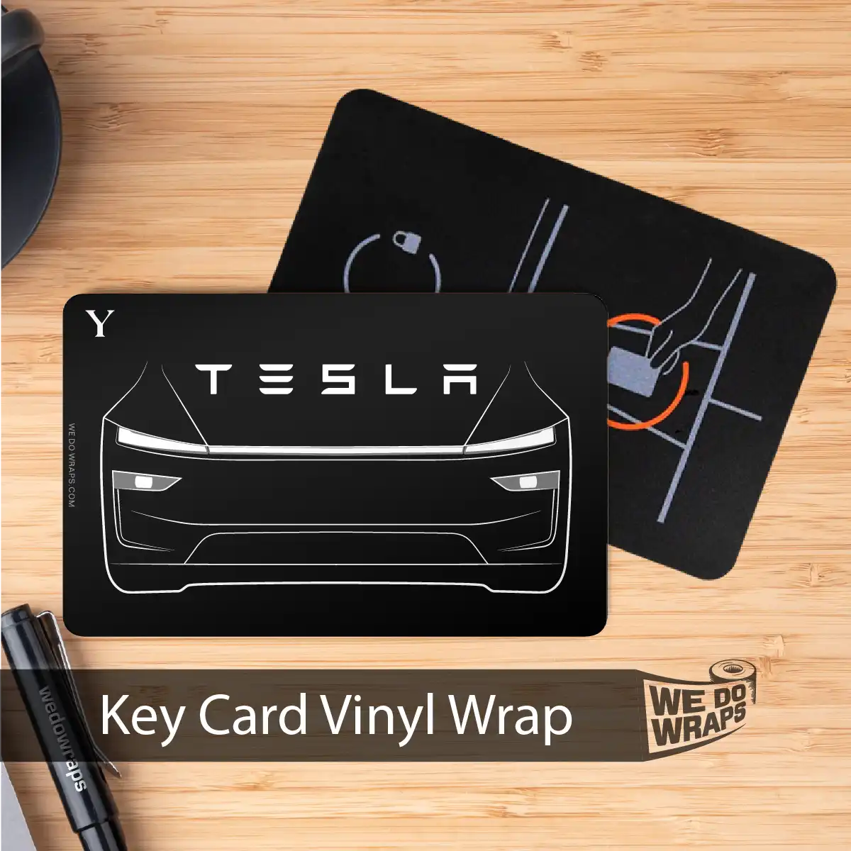 2026+ Model Y "Juniper" Front Outline | NFC Key Card Wrap