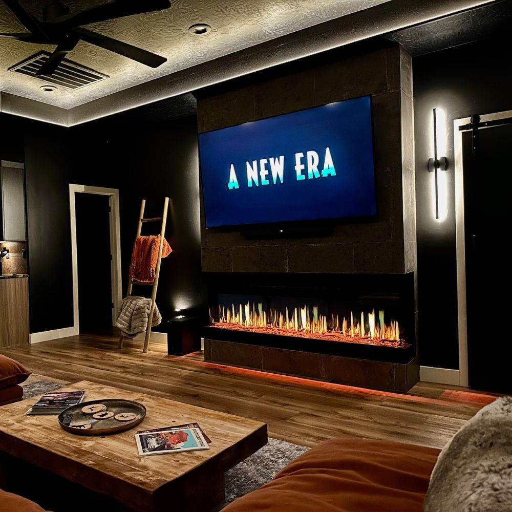 Modern Flames Orion Multi Built-In/Wall Mounted Smart Virtual Electric Fireplace with Real Flame Effect