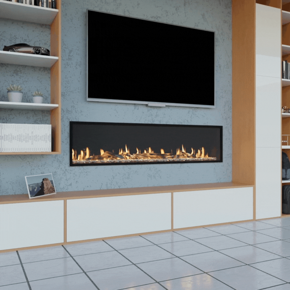 Modern Flames Orion Slim Built-In/Wall Mounted Smart Virtual Electric Fireplace with Real Flame Effect