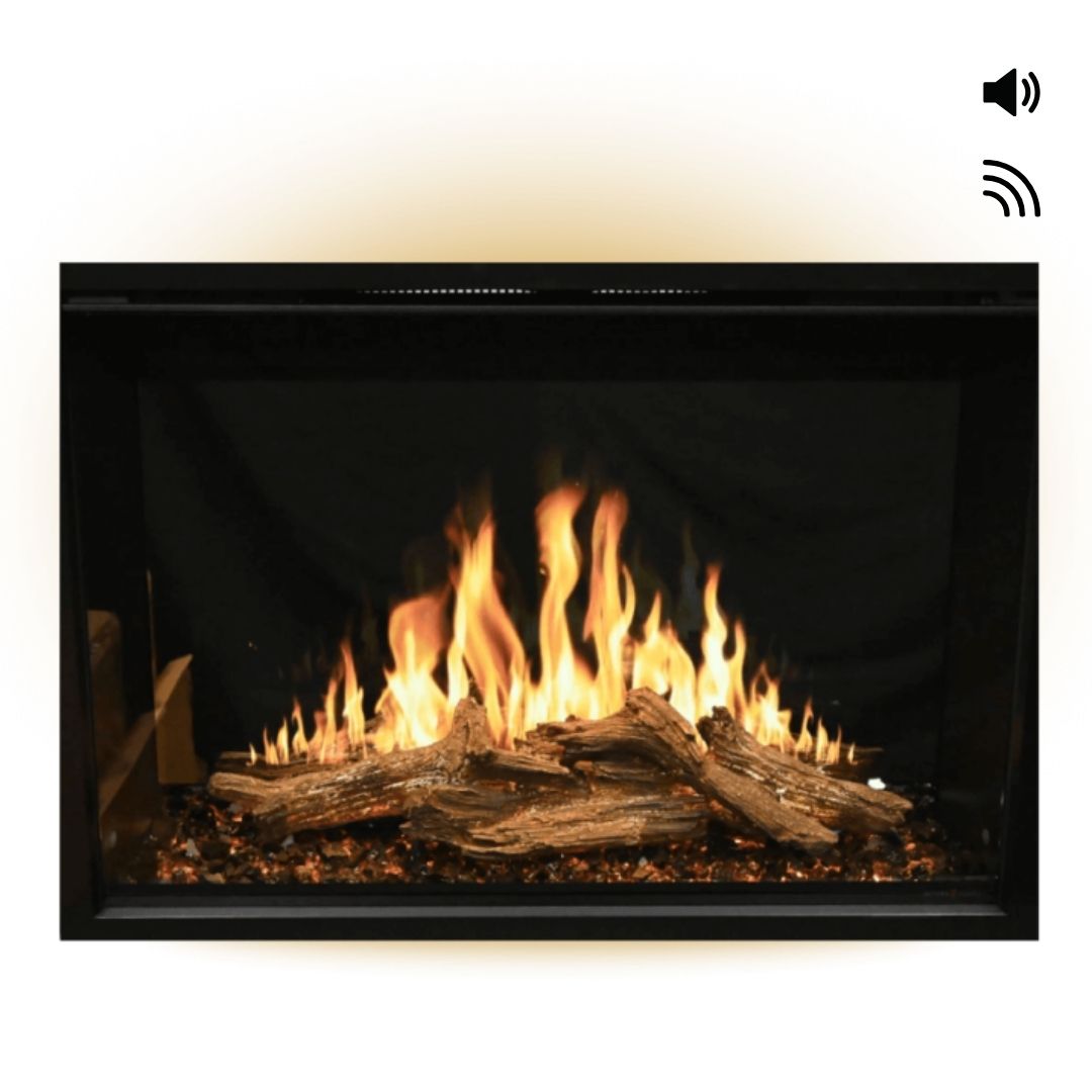 Modern Flames Orion Traditional Built-In Smart Virtual Electric Fireplace with Real Flame Effect