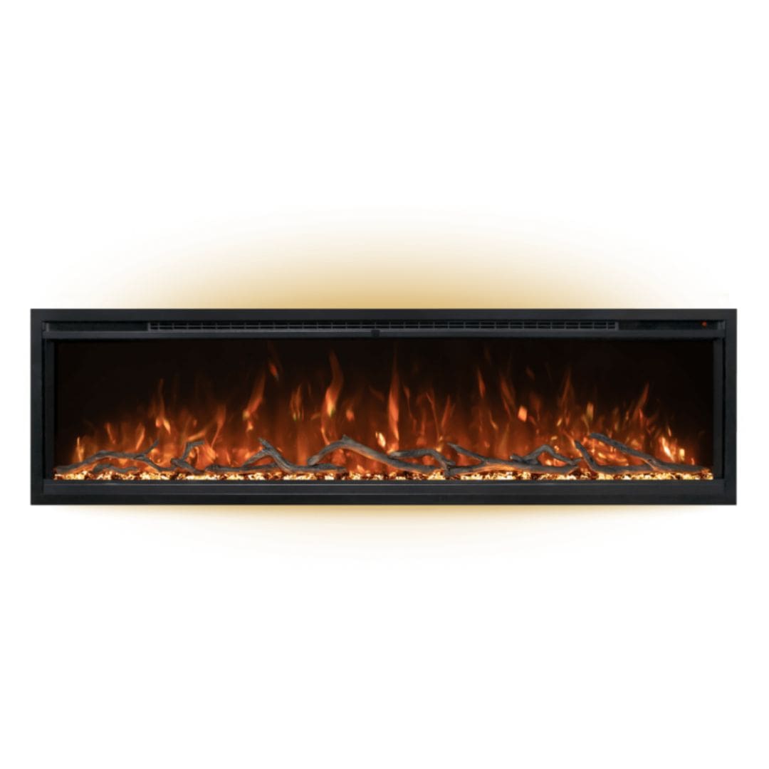 Modern Flames Spectrum Slimline Built-in/Wall Mounted Electric Fireplace, Sizes: 50"-100"