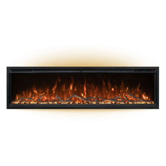 Modern Flames Spectrum Slimline Built-in/Wall Mounted Electric Fireplace, Sizes: 50"-100"