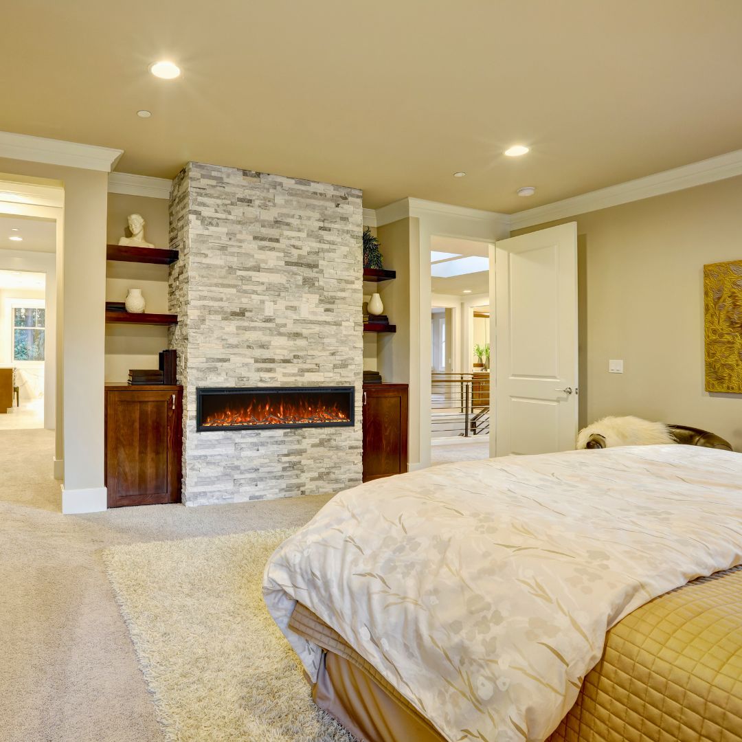 Modern Flames Spectrum Slimline Built-in/Wall Mounted Electric Fireplace, Sizes: 50"-100"