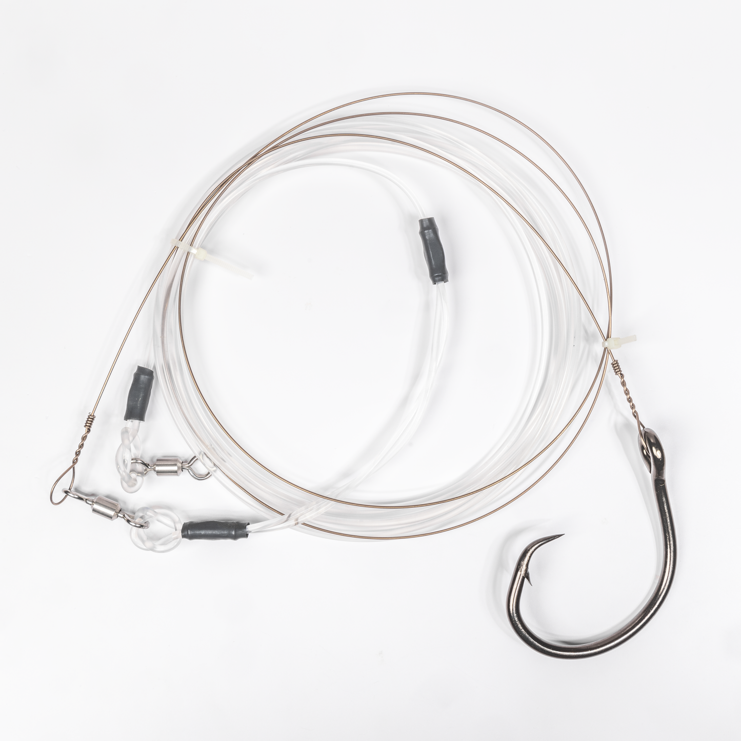 BlacktipH Monster Shark Rig with 700lb Monofilament Fishing Line and 500lb 6/0 Rosco Swivels