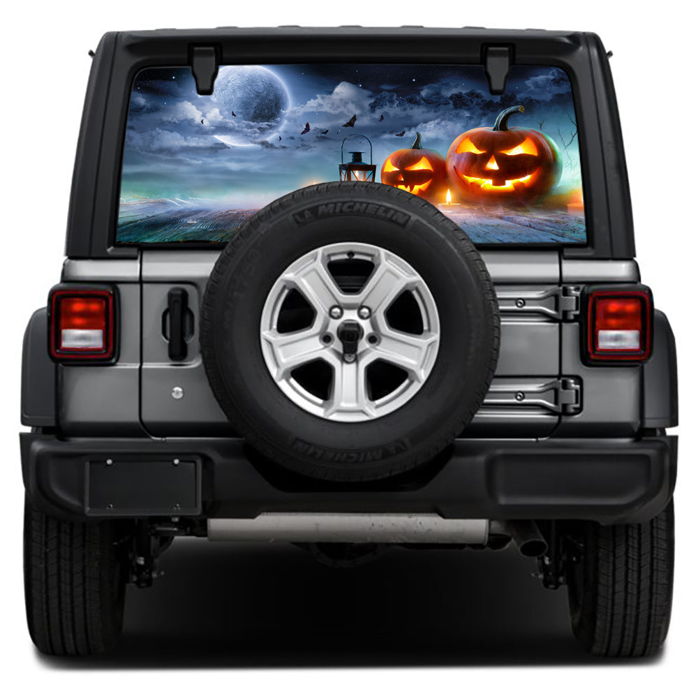 Moon Rising Flag Print Rear Window Decal