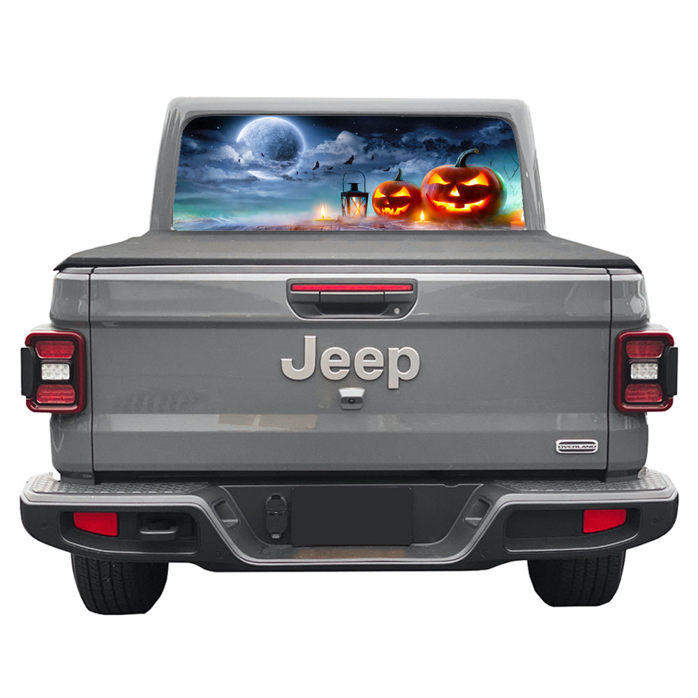 Moon Rising Flag Print Rear Window Decal