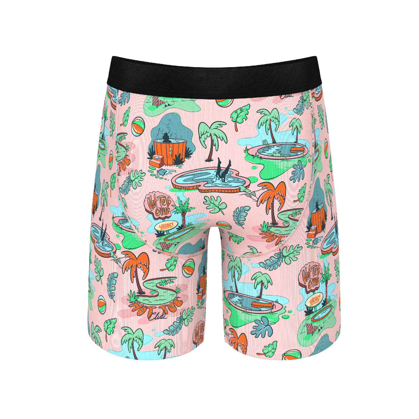 The Motel Hotel | Palm Springs Tropical Long Leg Ball Hammock® Pouch Underwear With Fly