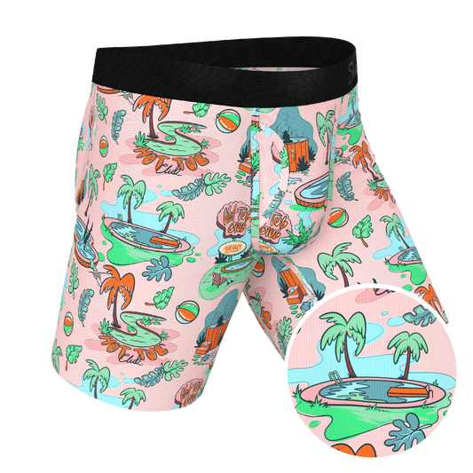 The Motel Hotel | Palm Springs Tropical Long Leg Ball Hammock® Pouch Underwear With Fly
