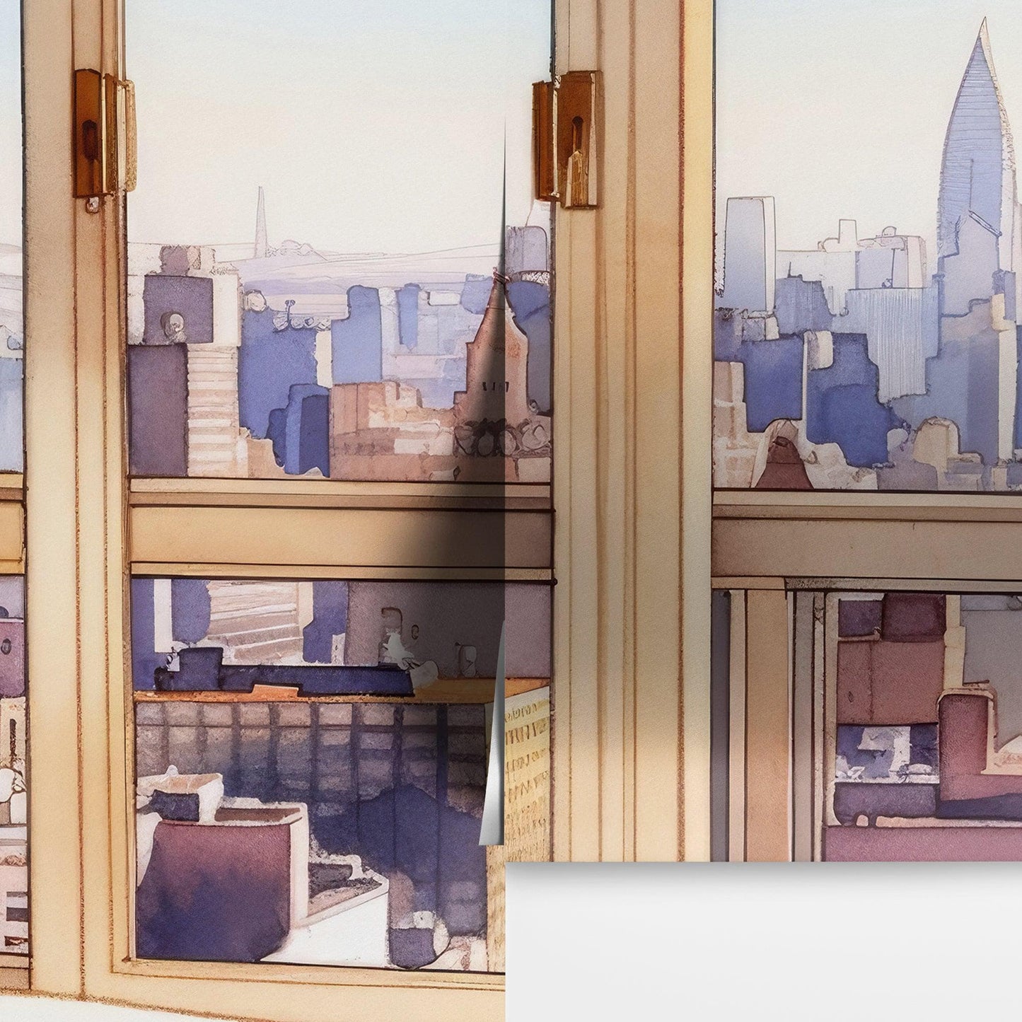 New York City Penthouse View Wallpaper Mural. #6660