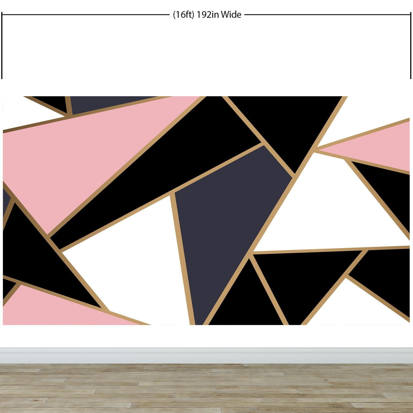 Modern Decor Gold, Black and Pink Mosaic Peel and Stick Wallpaper | Removable Wall Mural #6210