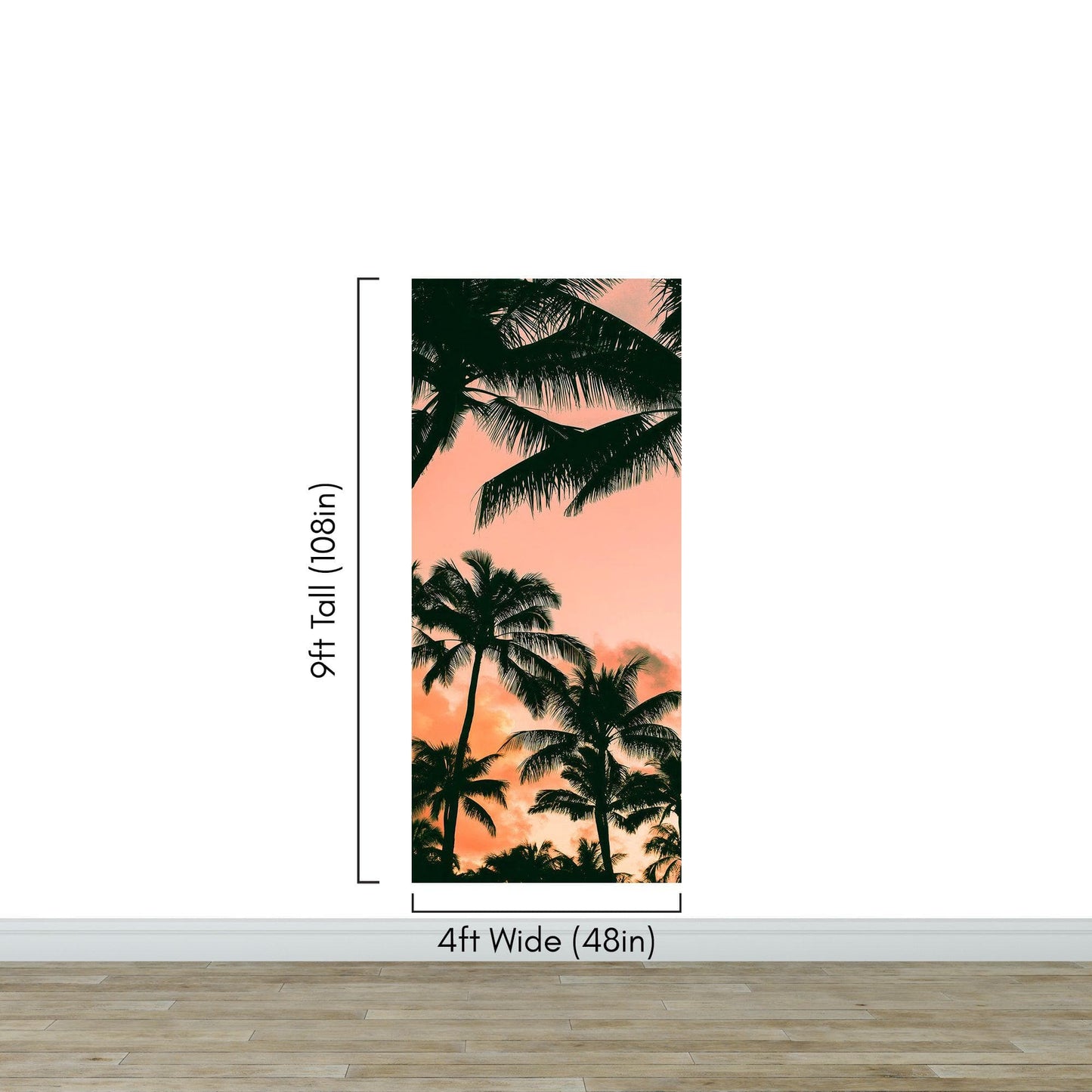 Sunset Wallpaper Mural. Palm Trees Tropical Vibe. #6871