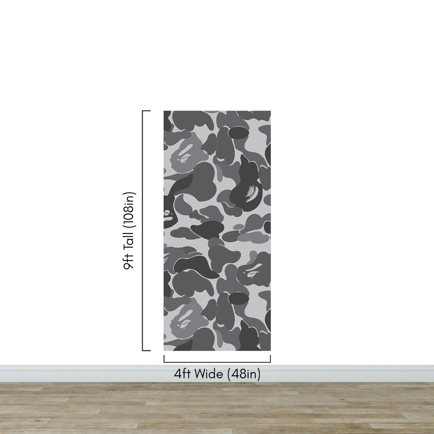 Bape Camo Wallpaper Mural. Grey Camo Streetwear Hype Beast Aesthetics. #6901