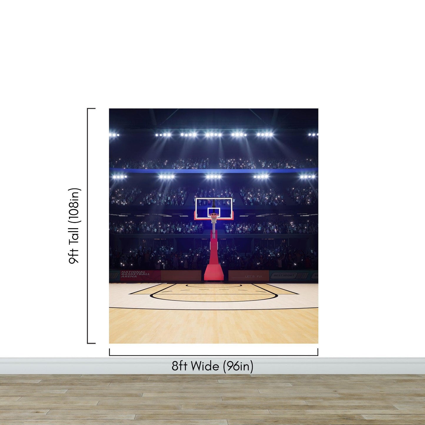Basketball Court Stadium Wallpaper Mural. #7013