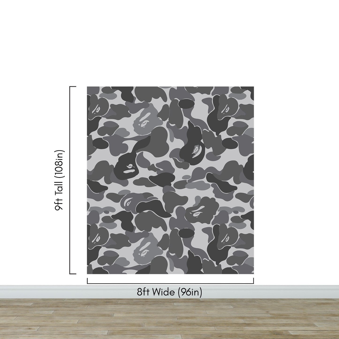 Bape Camo Wallpaper Mural. Grey Camo Streetwear Hype Beast Aesthetics. #6901