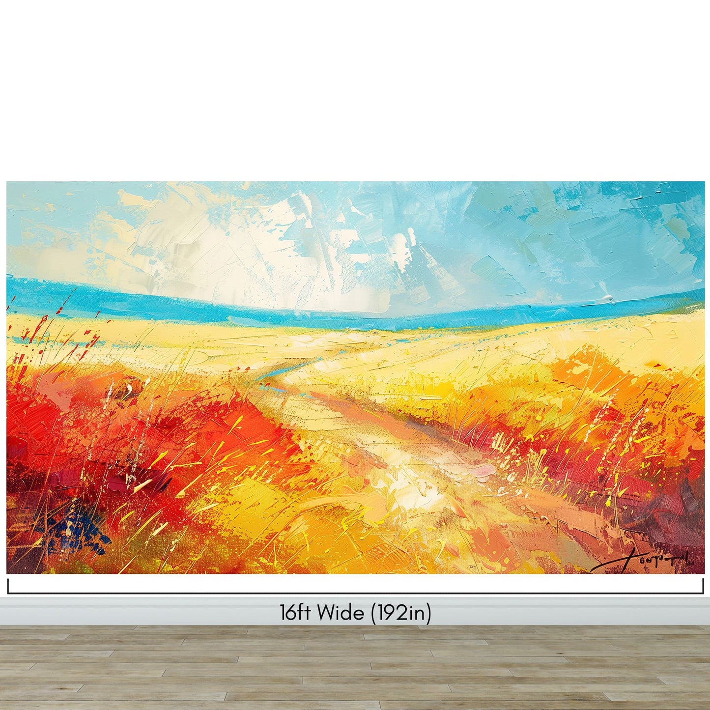 Beach Dune Wall Mural – Abstract Color Painting. #7078