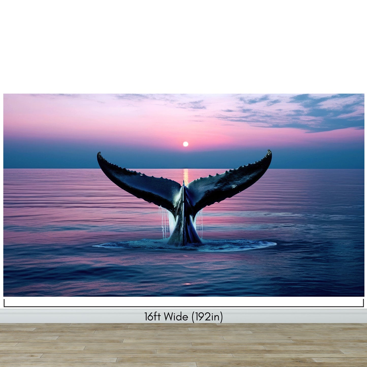 Whale Tail Wall Mural. Ocean Wallpaper. #6688