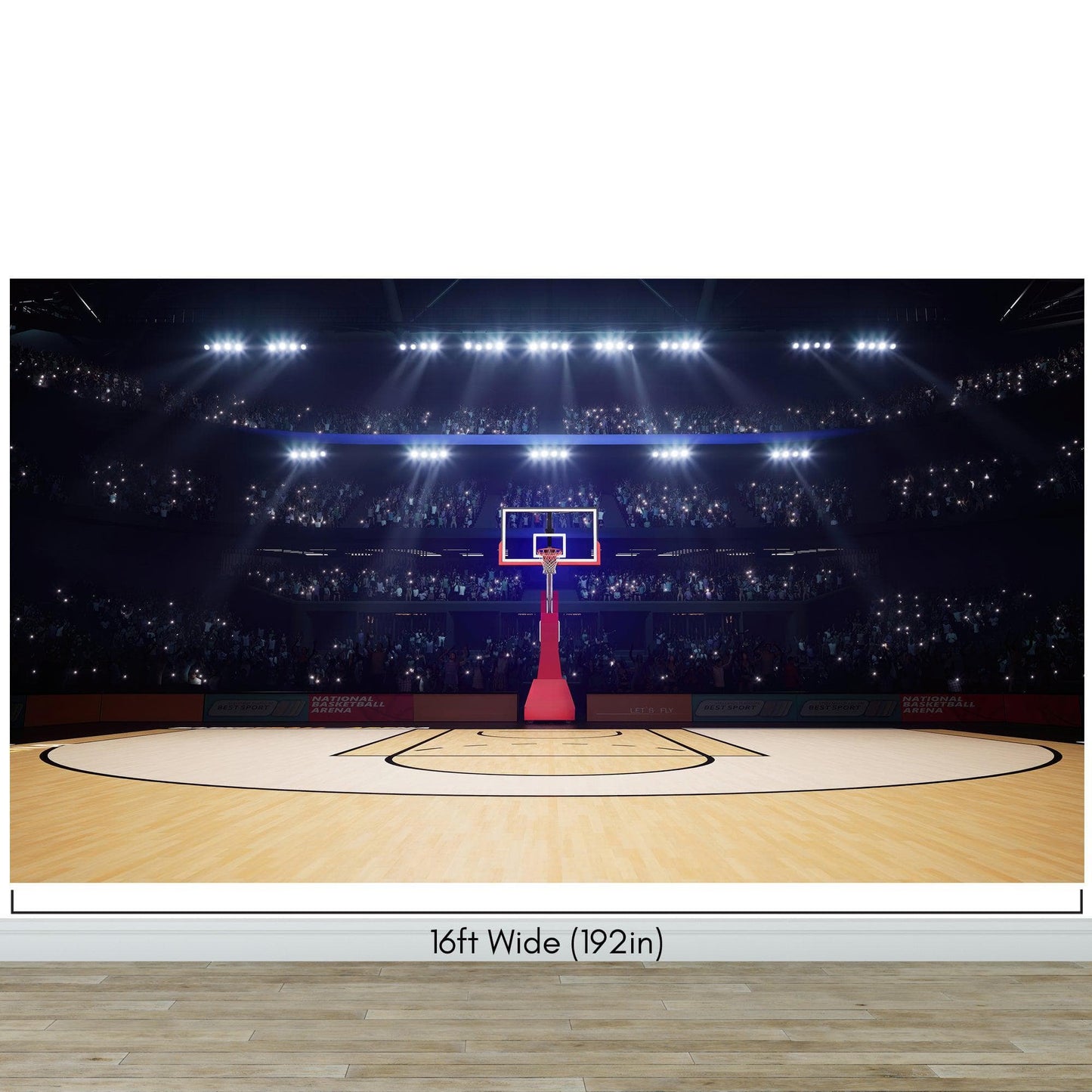 Basketball Court Stadium Wallpaper Mural. #7013