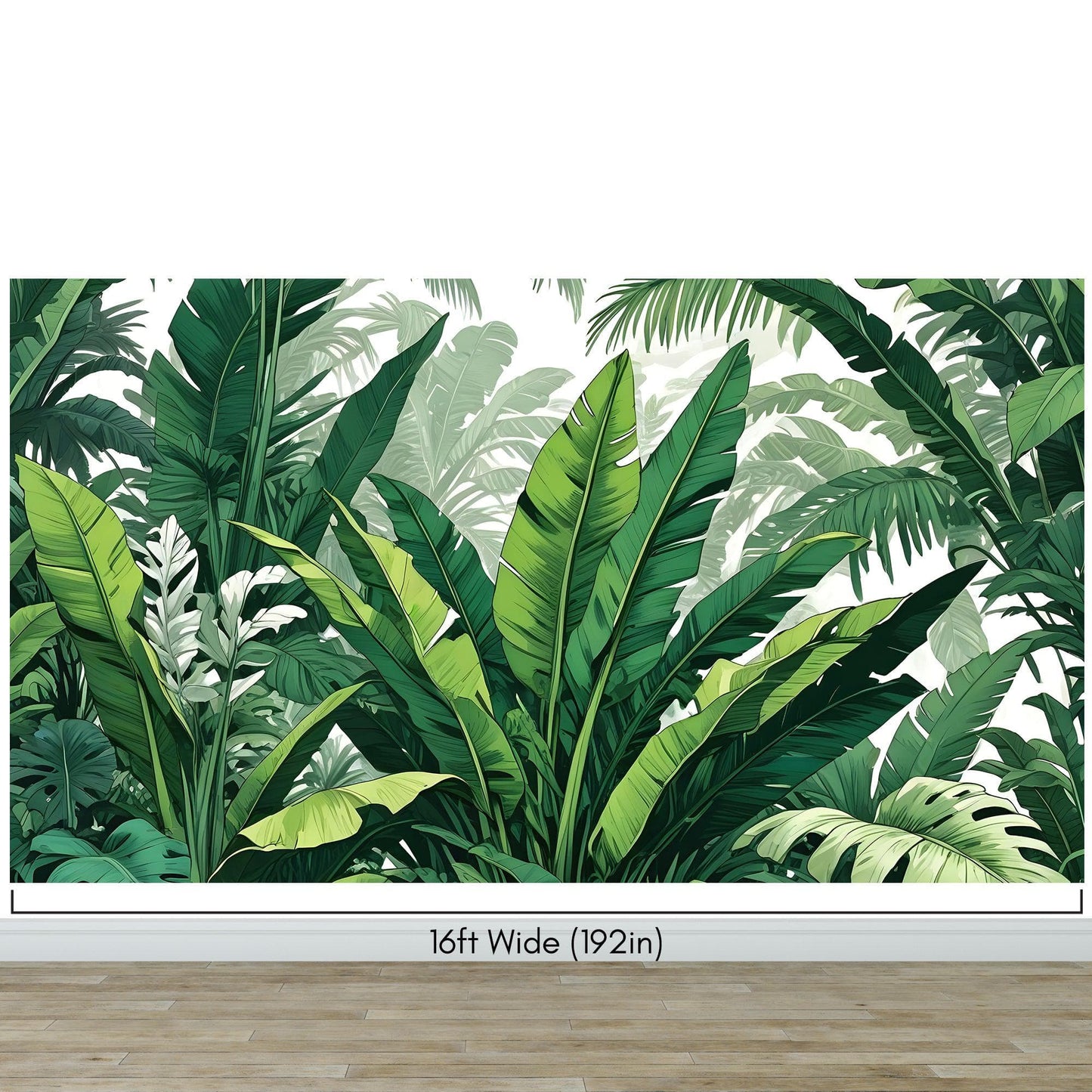 Rainforest Jungle Wallpaper. Banana Leaf Wall Mural. #6788