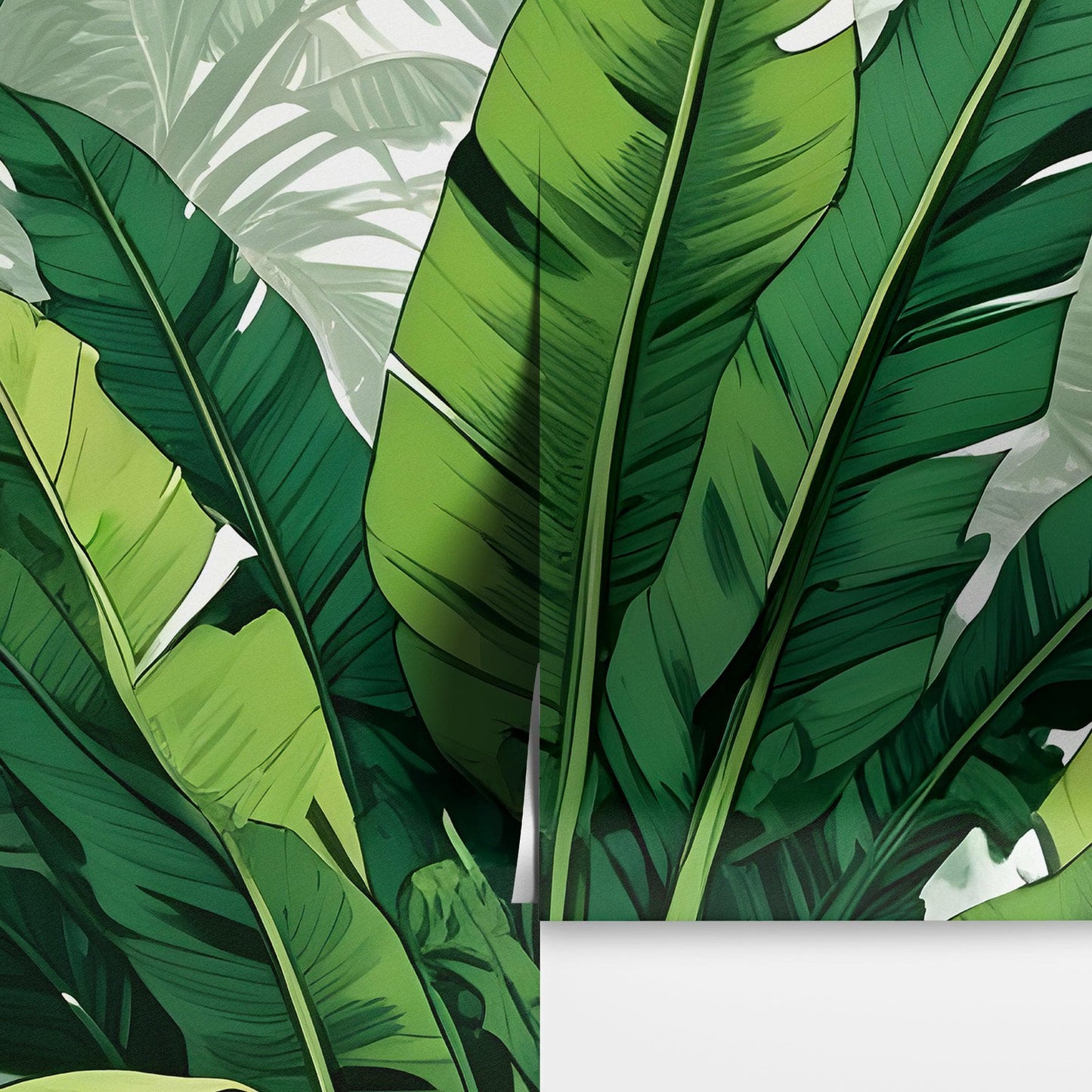 Rainforest Jungle Wallpaper. Banana Leaf Wall Mural. #6788