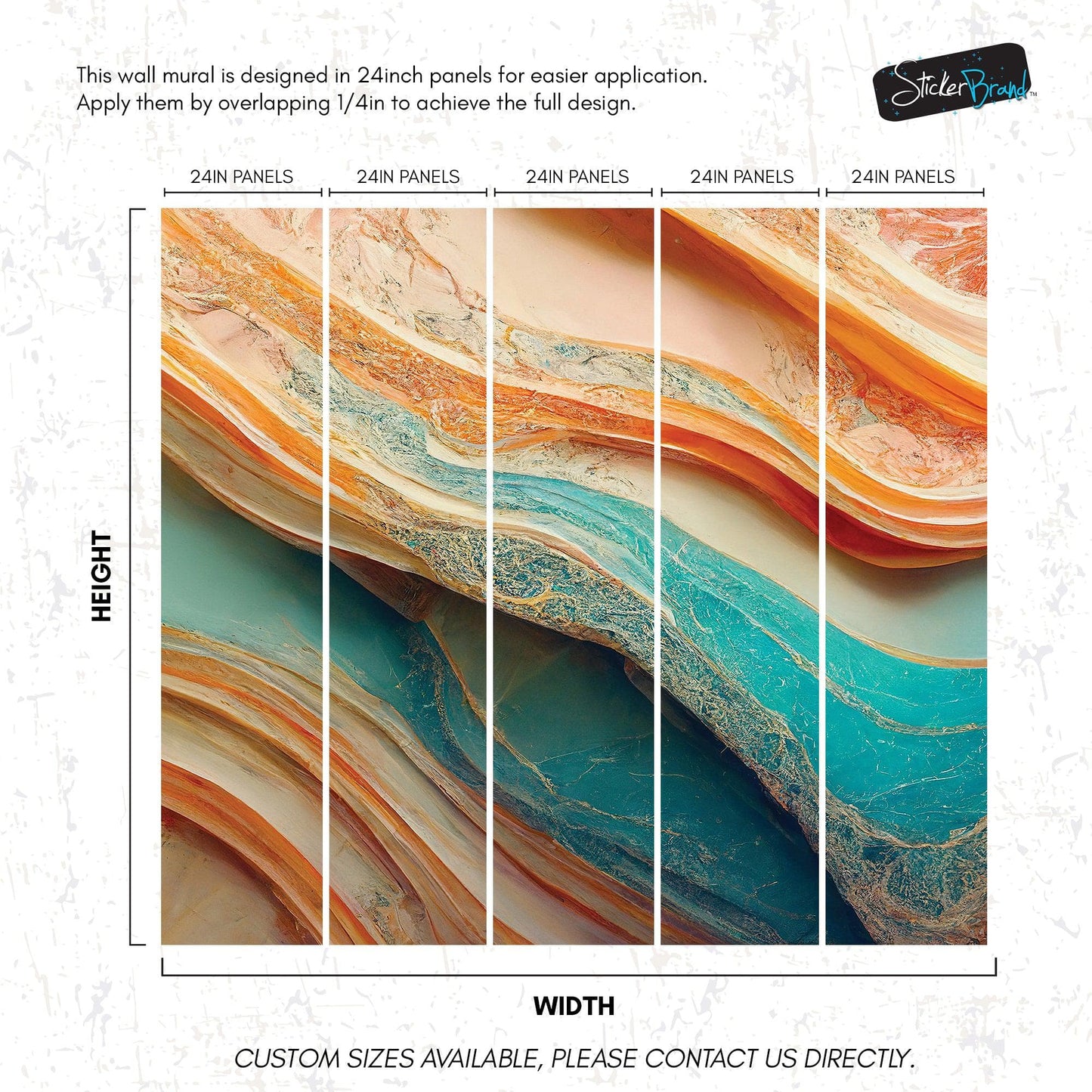 Colorful Marble Slate Wallpaper Mural. #6737