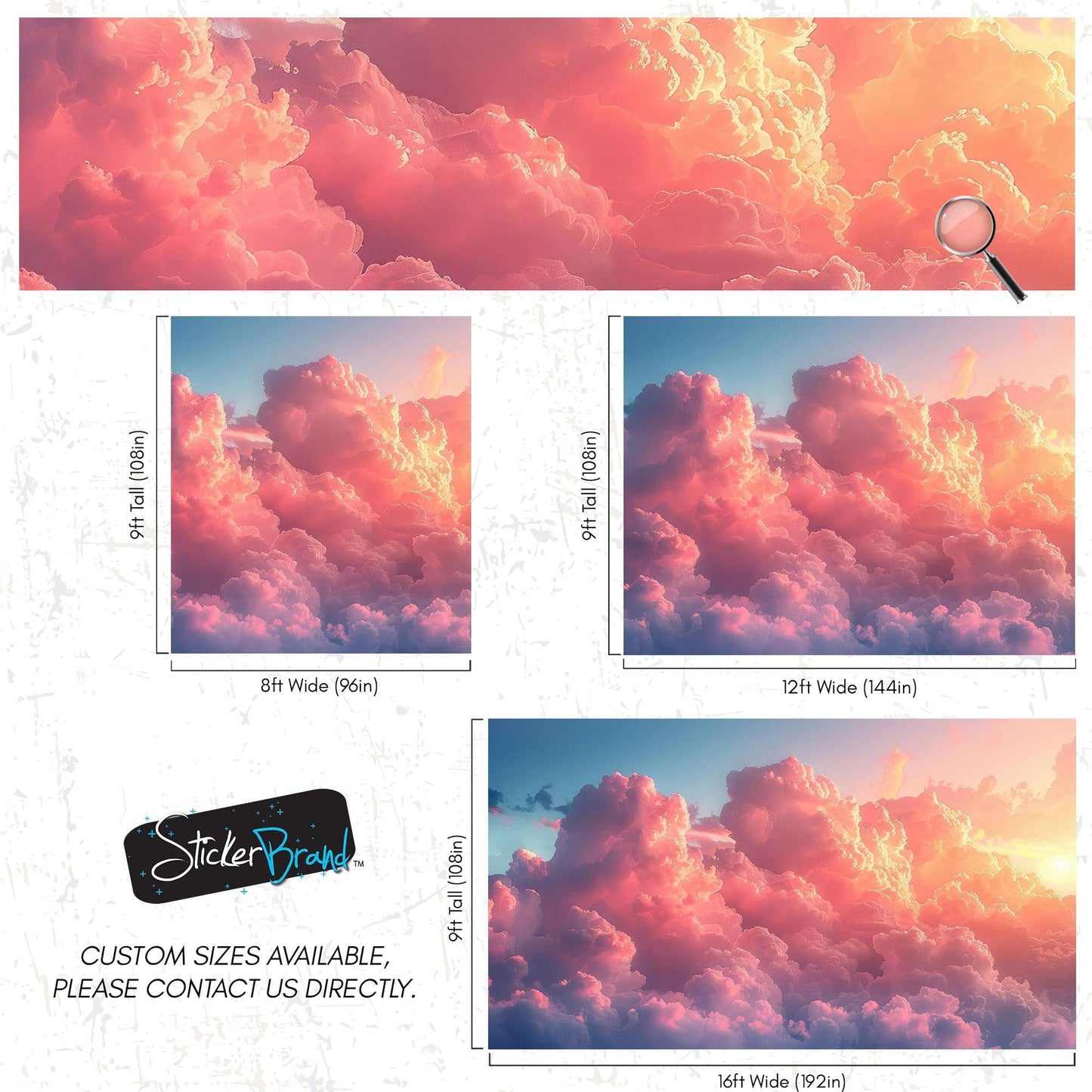 Pink Clouds Wallpaper Mural. #6983