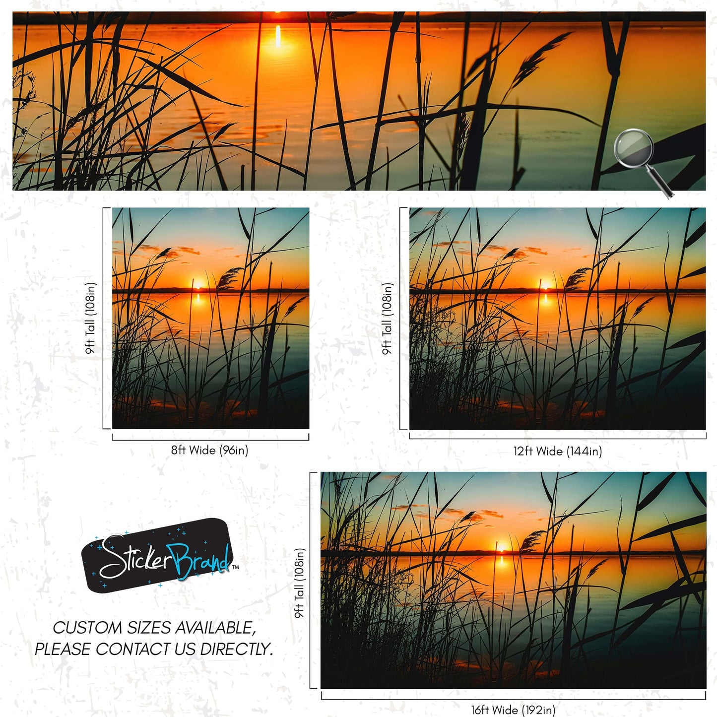 Lakeside Retreat with Sunset Over Lake Wallpaper Mural. #6920