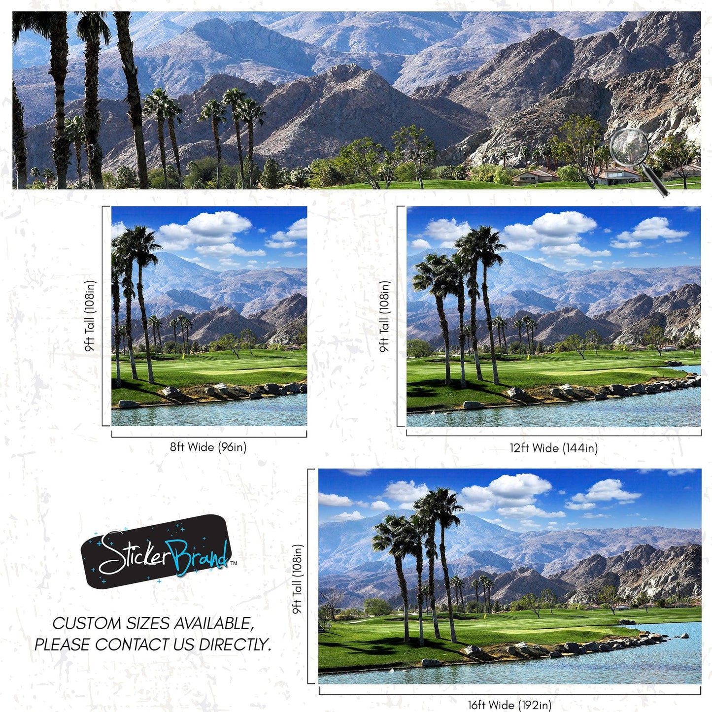 Palm Springs Golf Course Wallpaper Mural. #6979