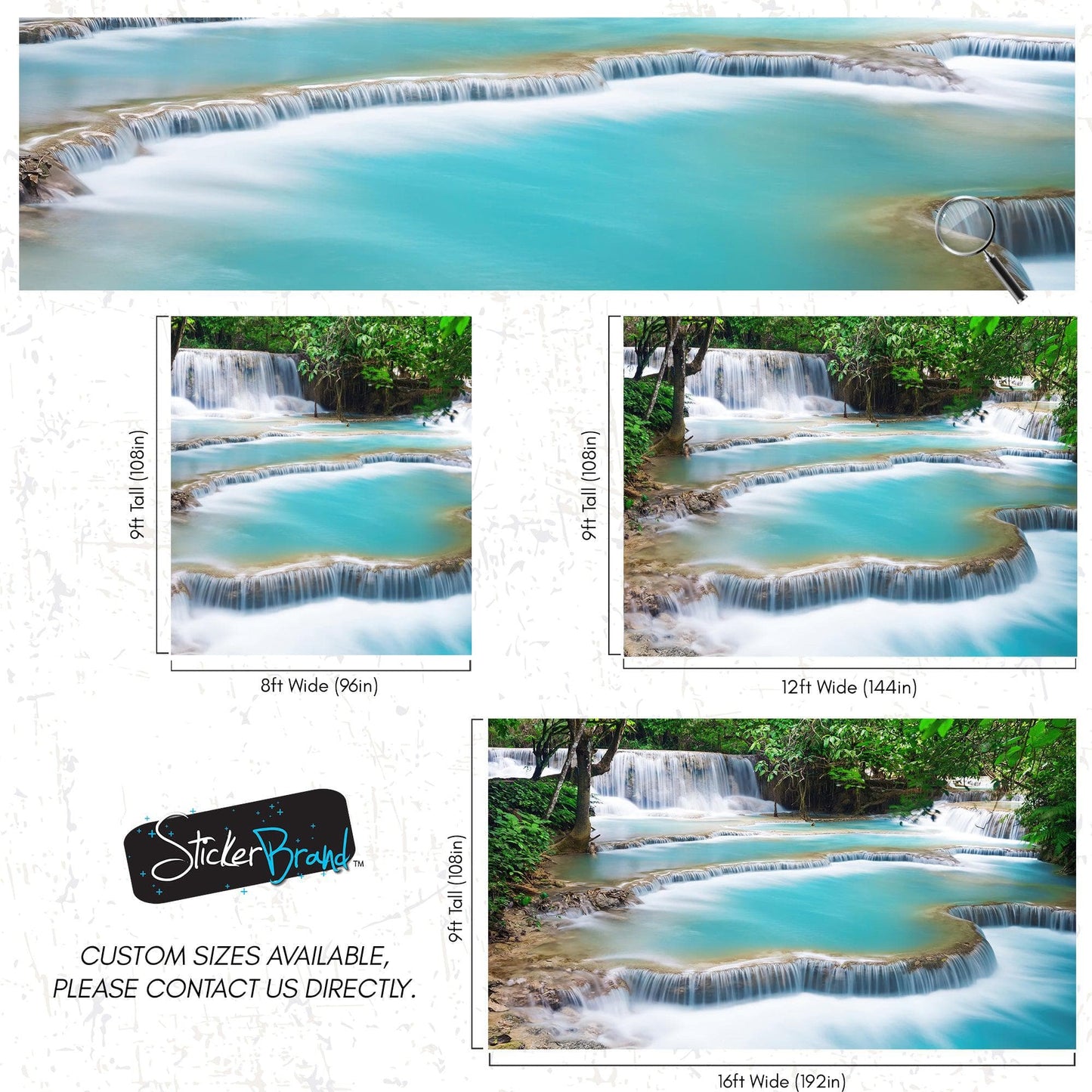 Kuang Si Thailand Waterfall Wallpaper Mural. #6041