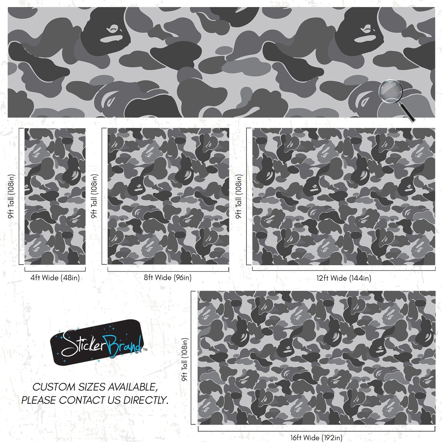 Bape Camo Wallpaper Mural. Grey Camo Streetwear Hype Beast Aesthetics. #6901