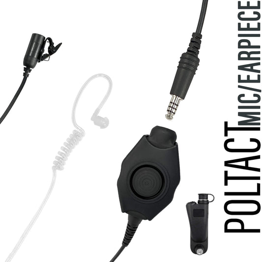 Tactical Mic / Earpiece / Tactical PTT Adapter Kit With Quick Disconnect (Hirose) Connector - Motorola APX (Apex) Series, XPR Series, SRX2200, & More