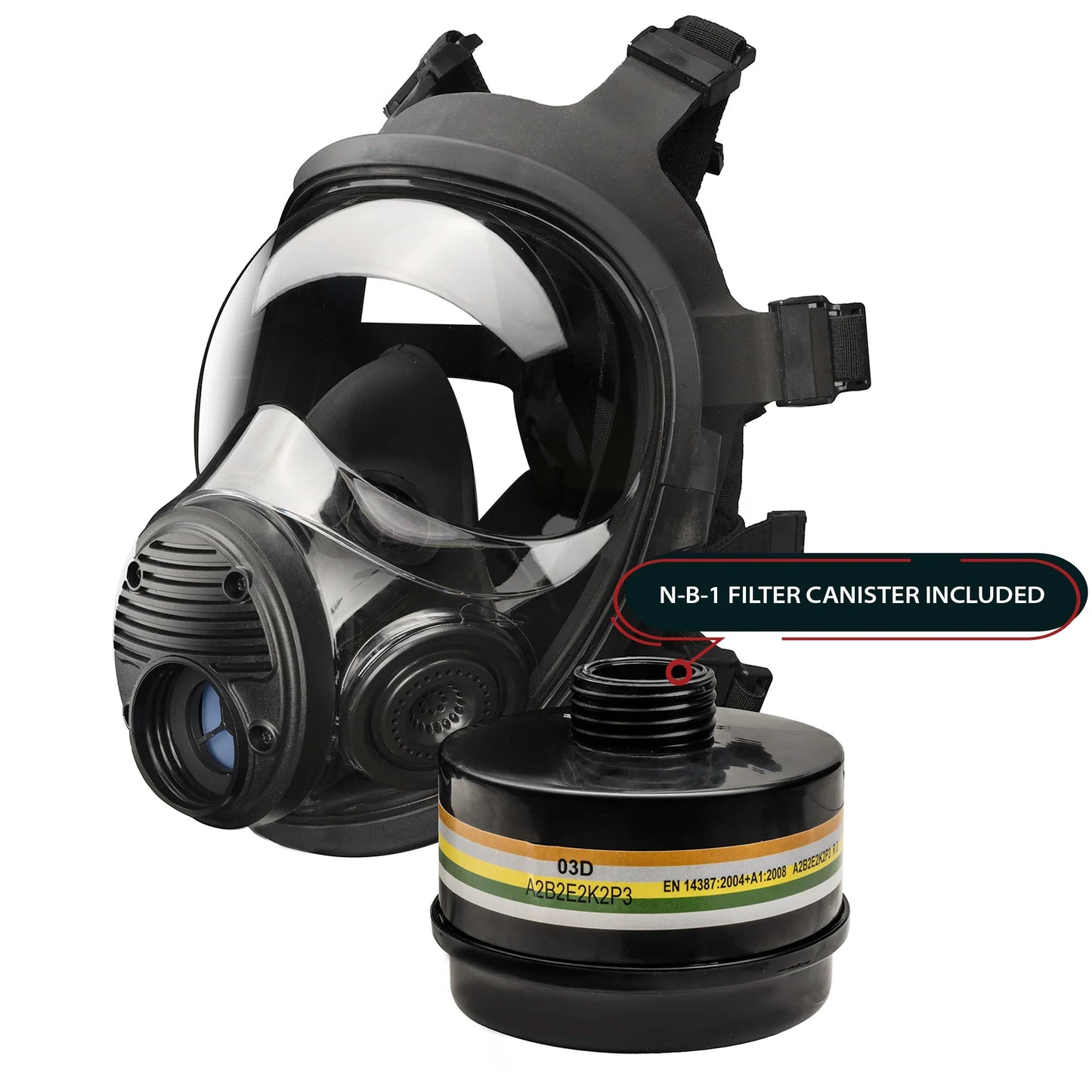 Parcil Safety NB-100V Tactical Gas Mask with Voice Amplifier