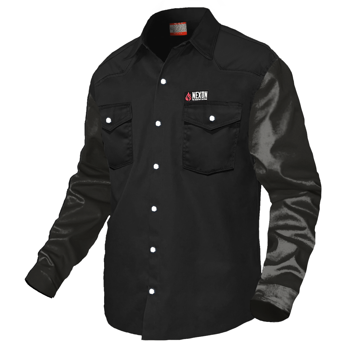 The Johnny Cash Edition Hybrid Leather Sleeves Nexon FR Pearl Snaps Shirt